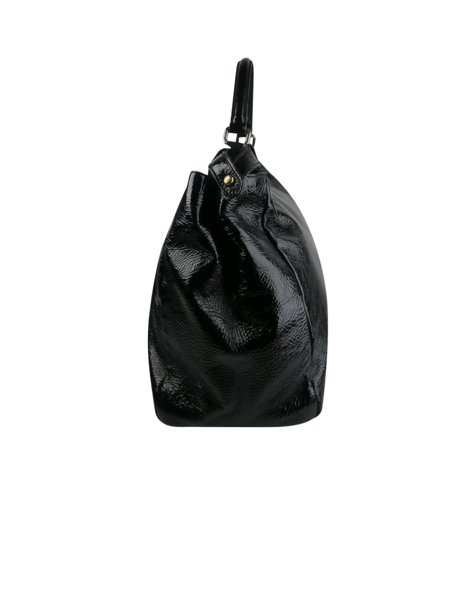 Large Peekaboo, &pound;550, Handbags, Black, Patent Leather, Bottom view